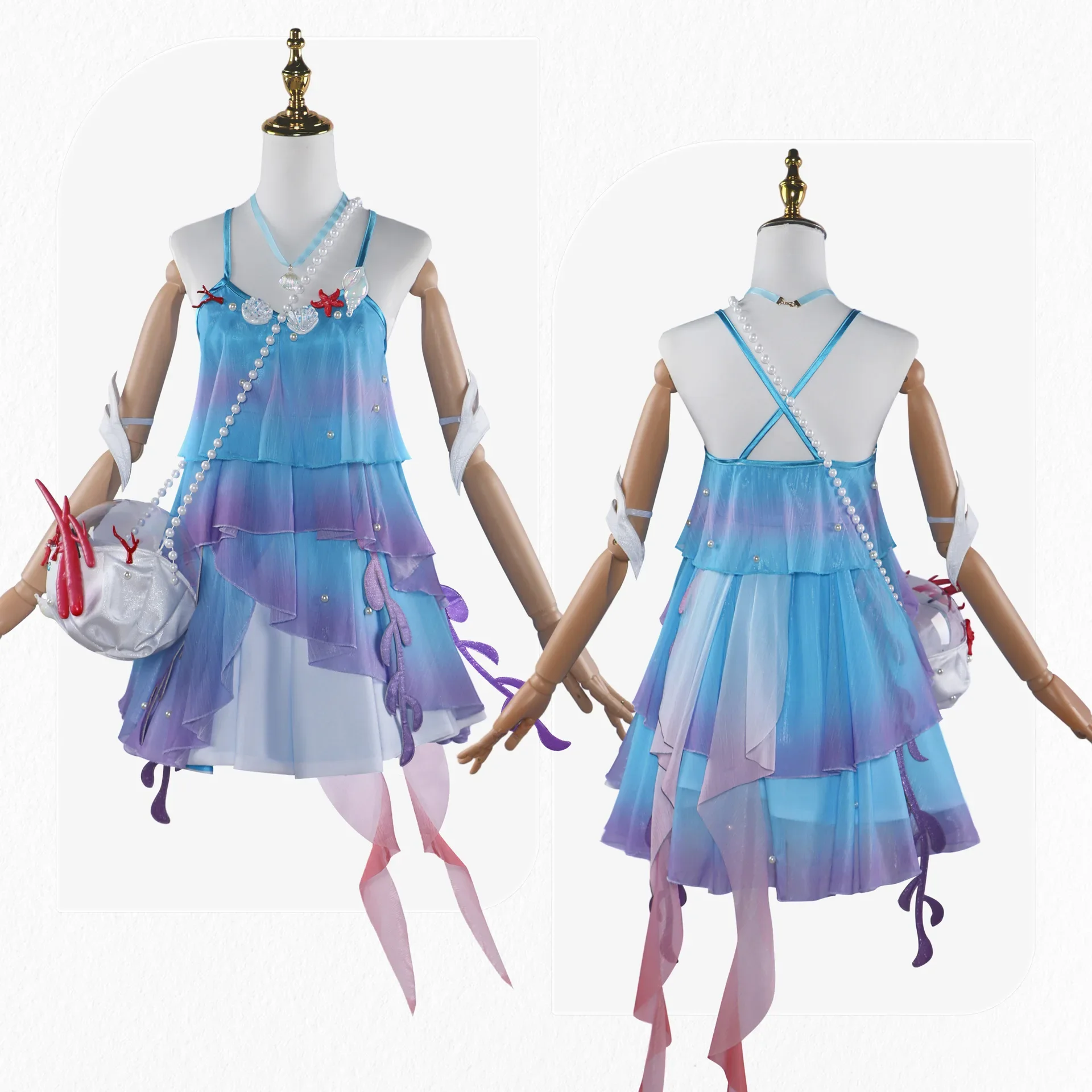 Долия Косплей Костюм Игра Honor of Kings Doria Униформа Платье Сумка Головные Уборы