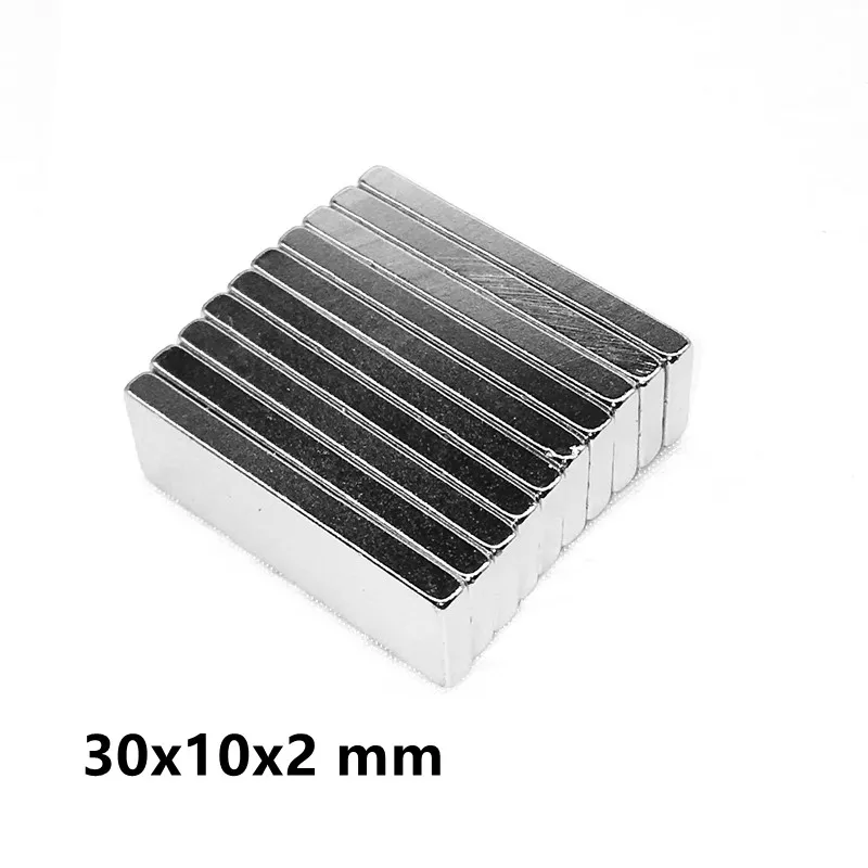 

5~100PCS 30x10x2 mm N35 Strong Block Neodymium Magnets Rare Earth Magnet 30mm x 10mm x 2 mm sheet magnet 30*10*2 mm