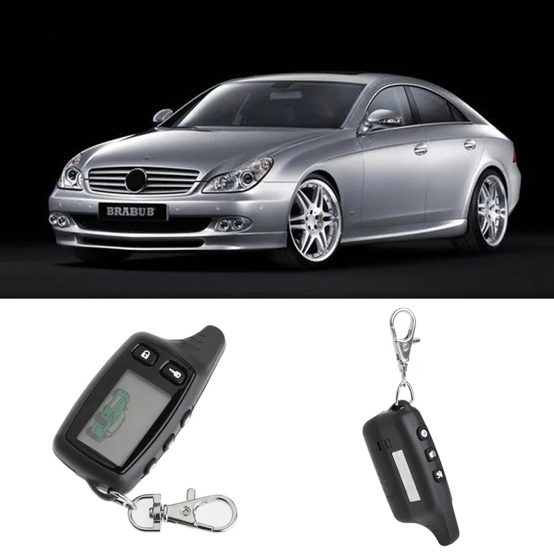 

TW9010 LCD Remote Control Key Fob Keychain For Vehicle Security Car Alarm System Dropshipping