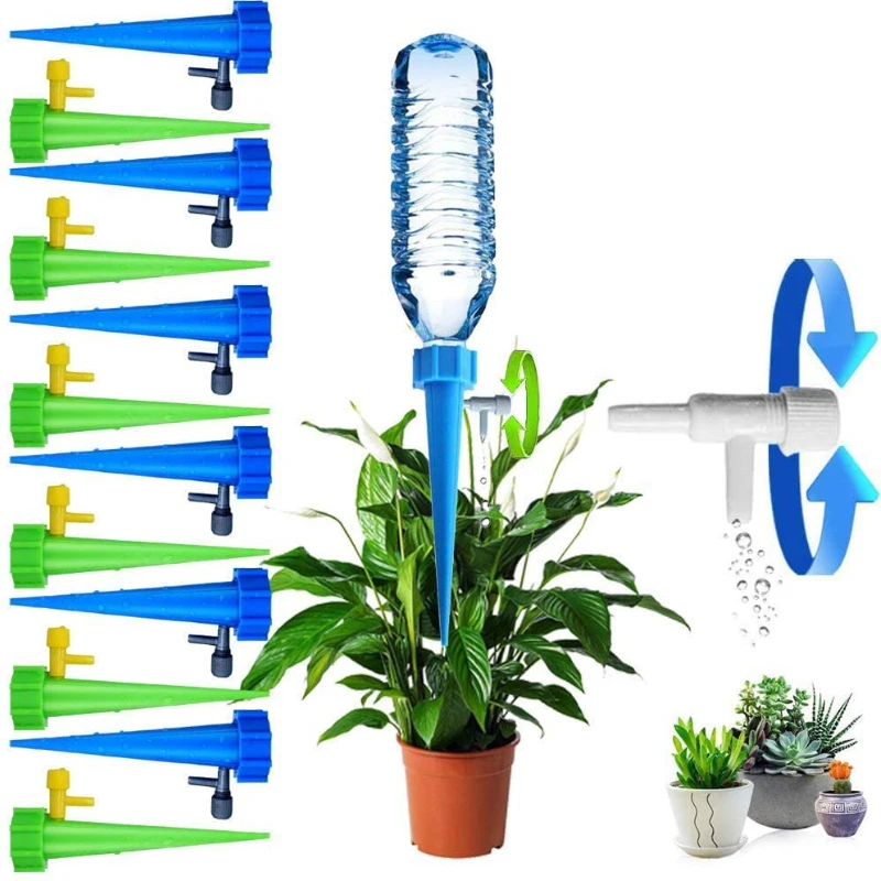 

Self Watering Spike Adjustable Drip Irrigation System Watering Device With Slow Release Control Plants Auto Water Dripper Device