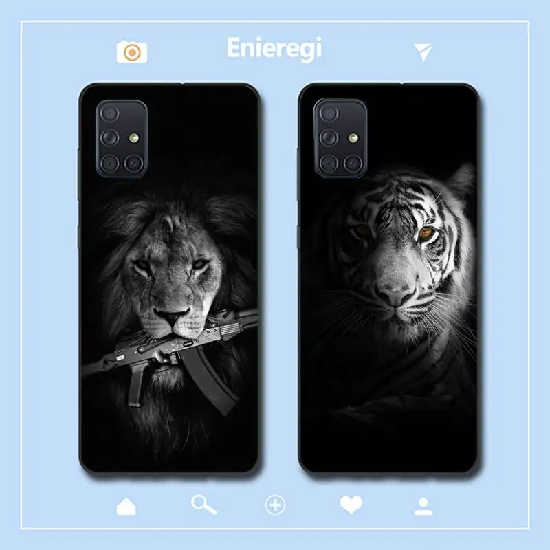 

Wolf Cat Bird Lion Tiger Animal Phone Case for Samsung A51 01 50 71 21S 70 31 40 30 10 20 S E 11 91 A7 A8 2018