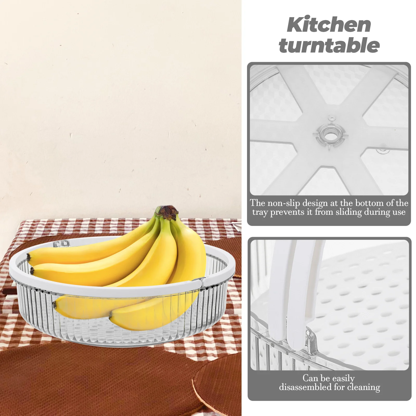 

Rack Kitchen Storage Kitchen Pantry Rotating Cabinet Organizer Refrigerator Turntable Organizer for Kitchen Condiment