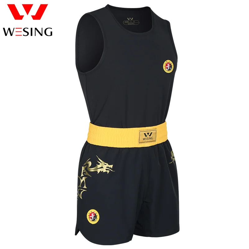 Wesing мужские комплекты униформы Wushu Sanda с рисунком дракона боксерские костюмы из мягкого материала Одежда дышащая большой размер 5XL (art.: 7a65a04b2) - 7a65a04b2