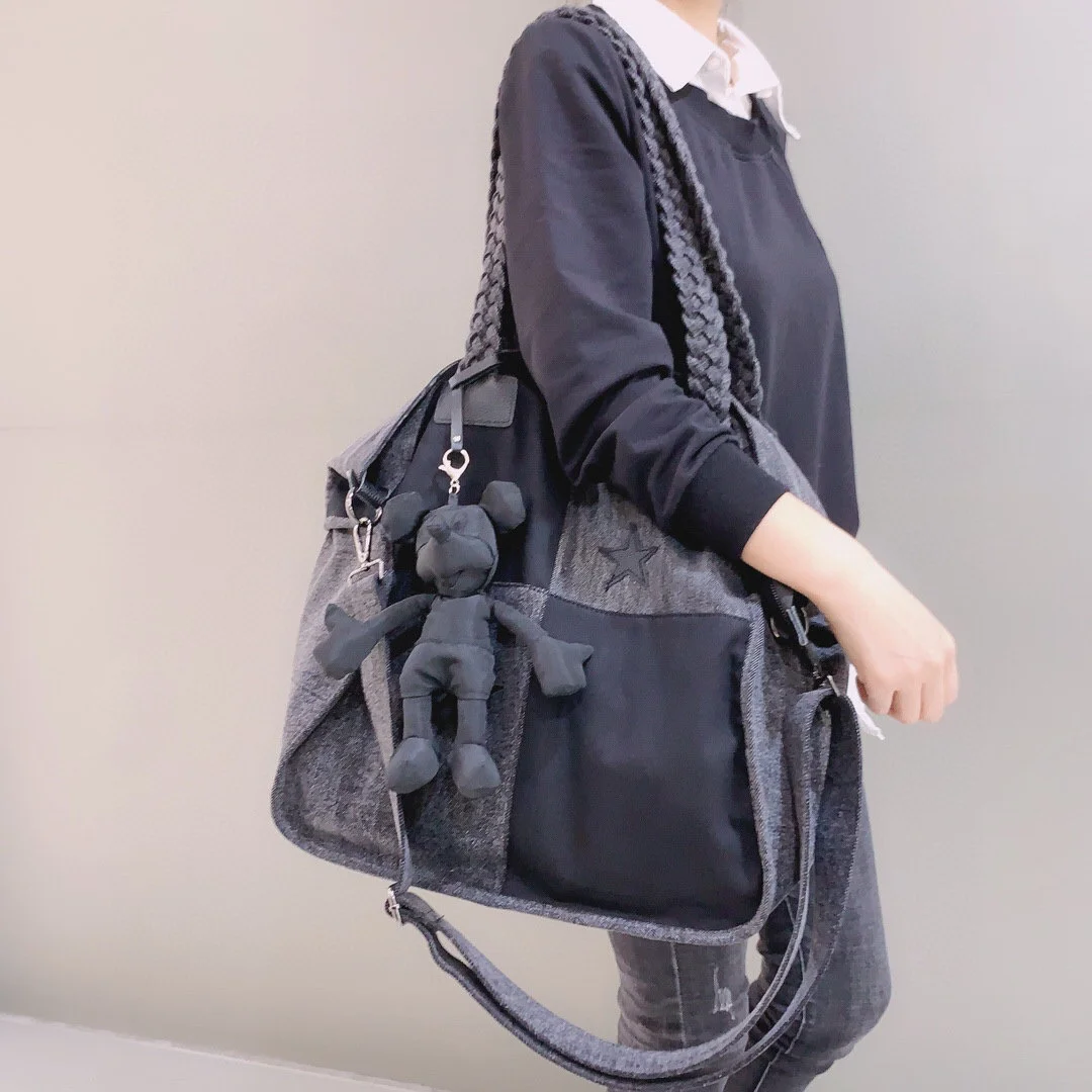 

Single Shoulder Bag 2021 New Style Oxford Bag Simple Portable Mesh Bag Pendant Casual Thread Zipper Soft Pocket Versatile