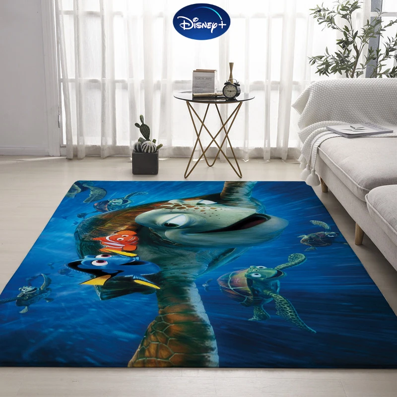 

Disney Finding Nemo Flannel Living Room Carpet Solid Color Absorbent Front Door Mat Kids Bedroom Soft Bathroom Anti-Slip Mat