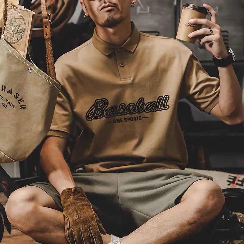

2022 Men's Summer Short-sleeved T-shirt Men's 2022 New Men's Sports Baseball Polo Shirt