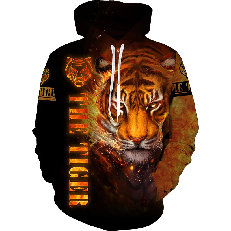 

The Tiger 3D Printed Men's Hooded Sweatshirt Set Pants Men's Sportswear Tracksuit Long Sleeve Autumn Winter Men's Clothing Suit