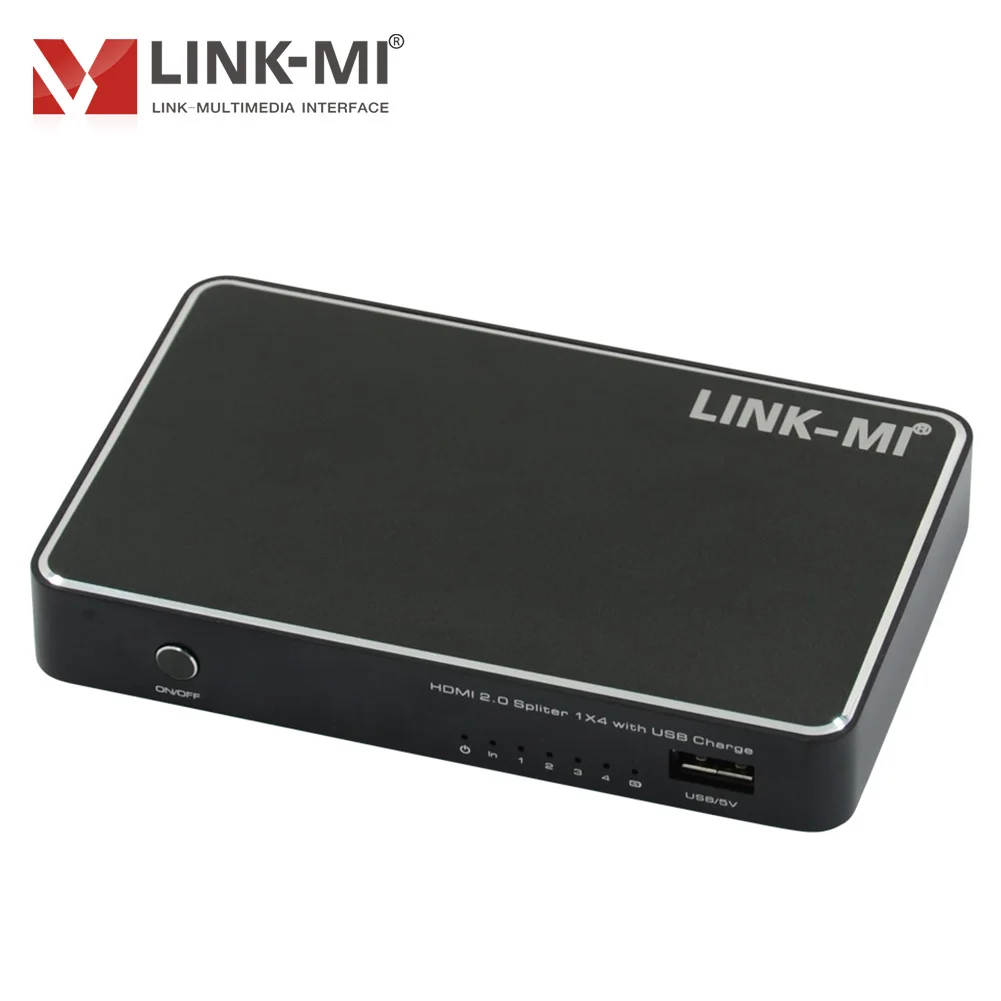 Фото Разветвитель HDMI 2.0 (1 вход, 4 выхода) с поддержкой зарядки через USB, 4K2K@60Hz, YCBCR 4:2:0, RGB 4:4:4 для мультидисплейных систем и видеооборудования №5