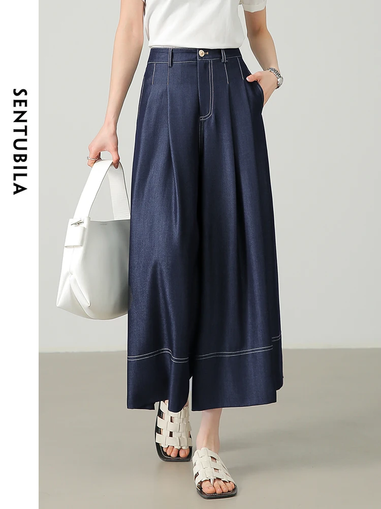 SENTUBILA яркие украшения укороченные мешковатые брюки женские летние повседневные