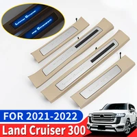 for toyota land cruiser 300 lc300 2022 modified threshold accessories pedal led light upgraded interior decoration
