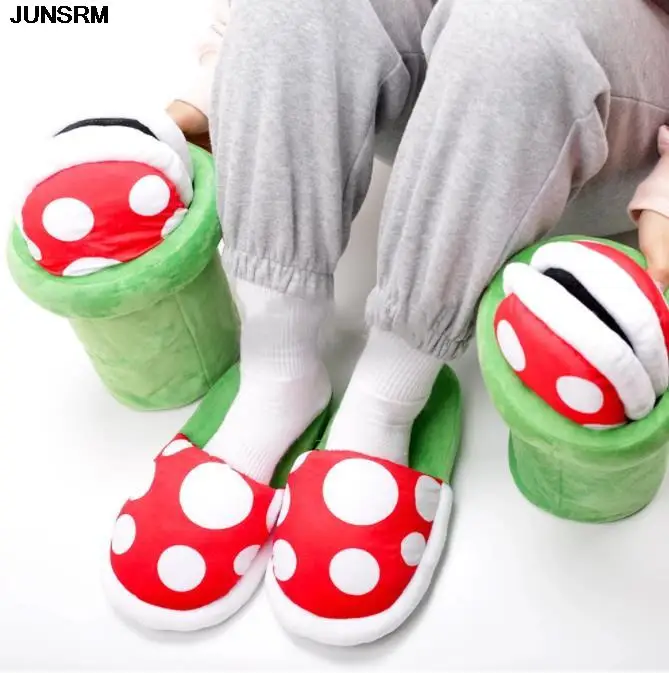 

Лидер продаж, рождественские тапочки для косплея, креативная игра для ролевых игр, украшение пиранхи, женские плюшевые теплые хлопковые сла...