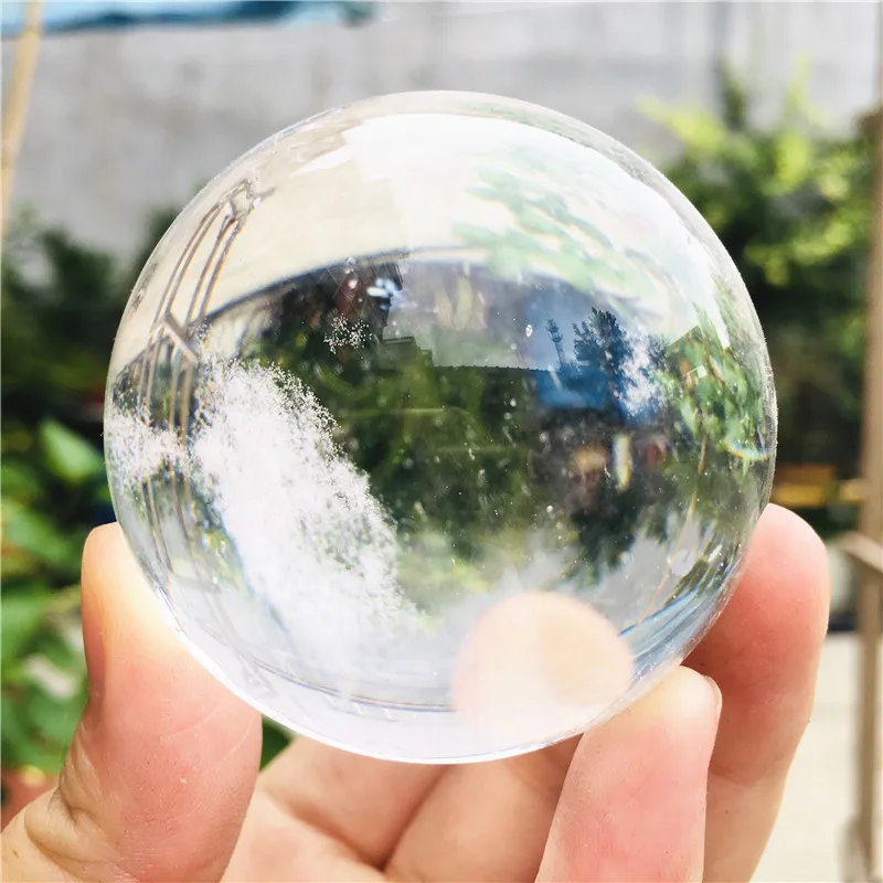 

Natural white Melting Crystal Ball Large Crystal Ball Healing Stone + Base