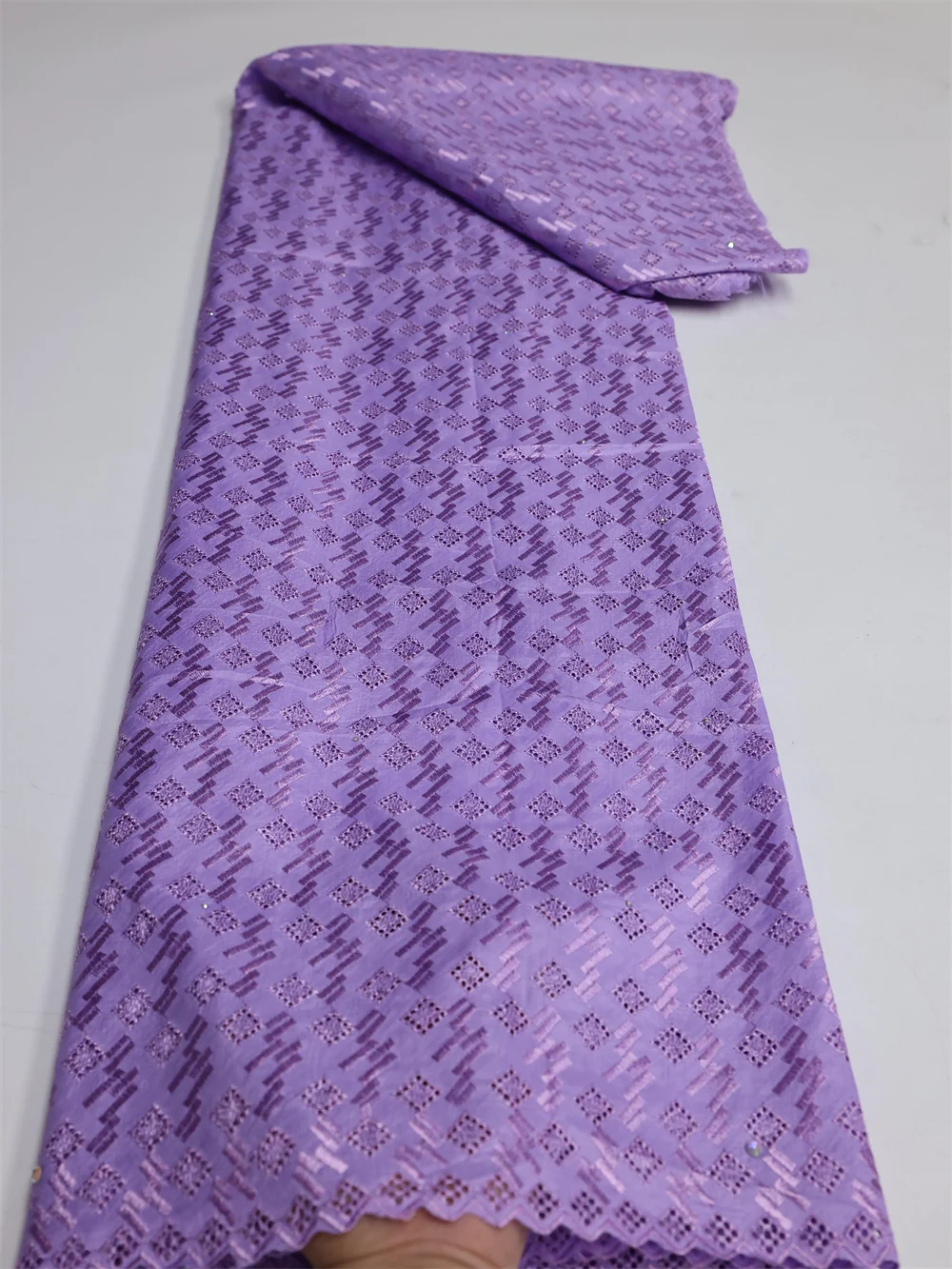 NI.AI африканские хлопчатобумажные кружевные ткани Embroid 5 ярдов нигерийские