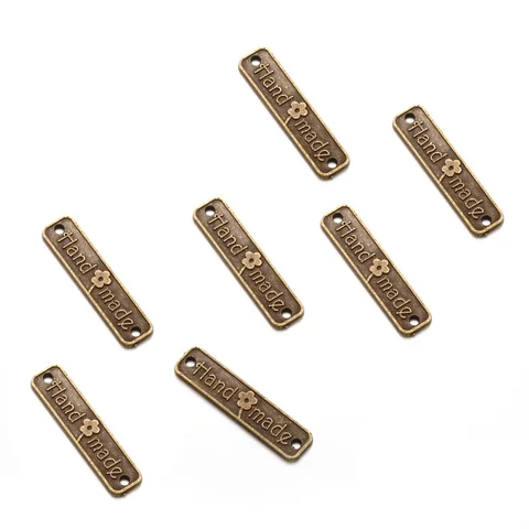 20 шт., античное серебро, цветная буква, подвески ручной работы для изготовления ожерелья, браслета, ювелирных изделий 25*6 мм S252