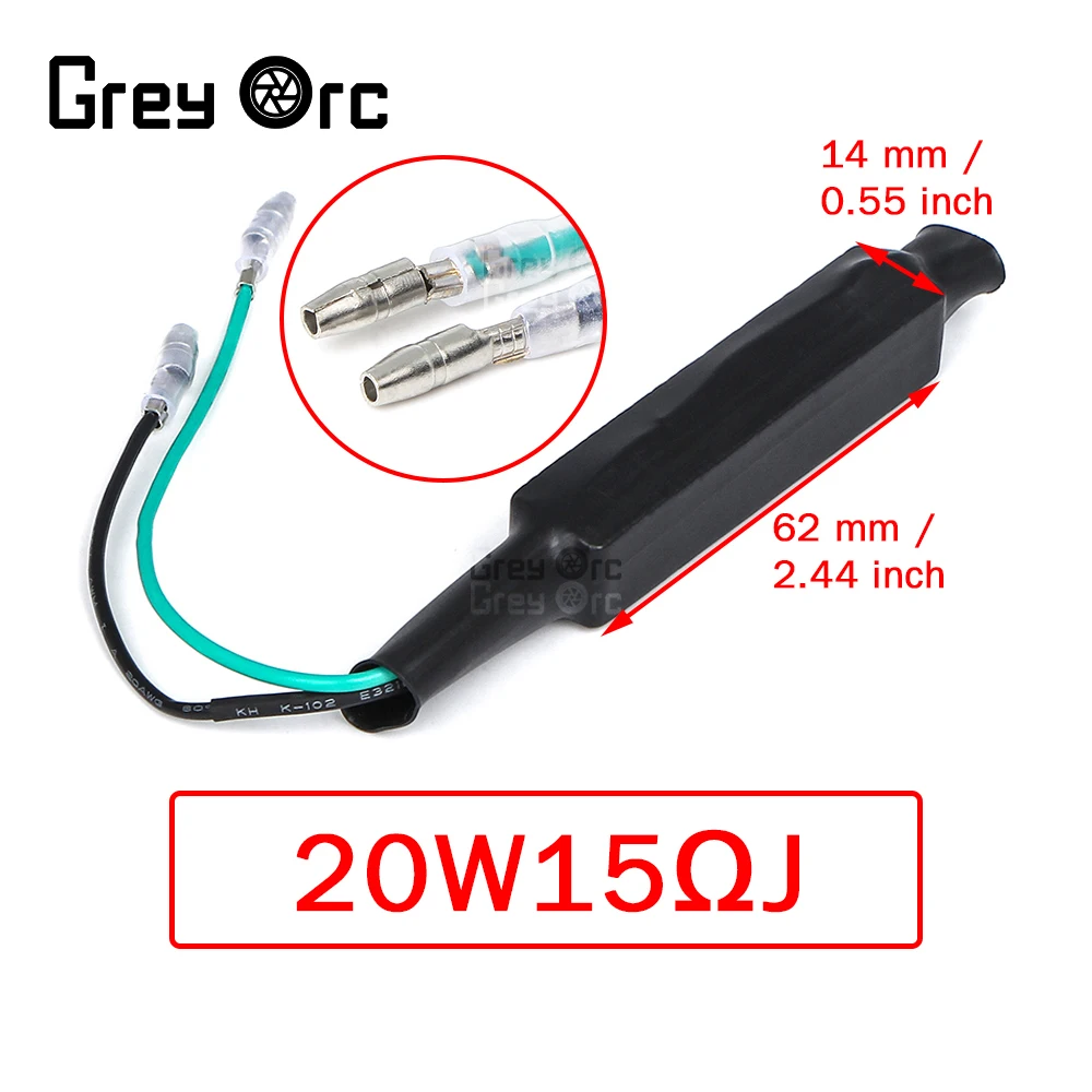 Универсальный мотоциклетный адаптер для индикатора поворота 20 Вт 15 Ом 2 шт.