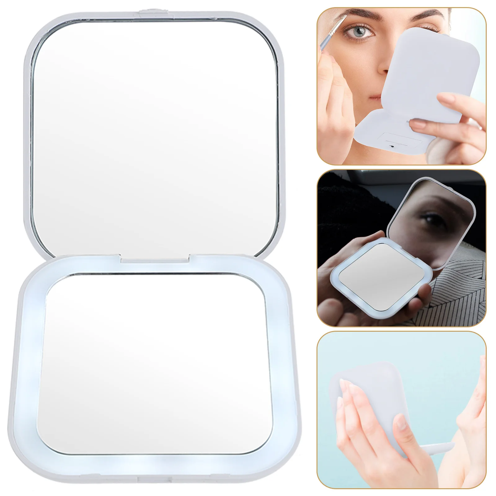 

1 Set Dual-sided LED Makeup Mirror Creative Foldable Mirror Magnifying Mirror