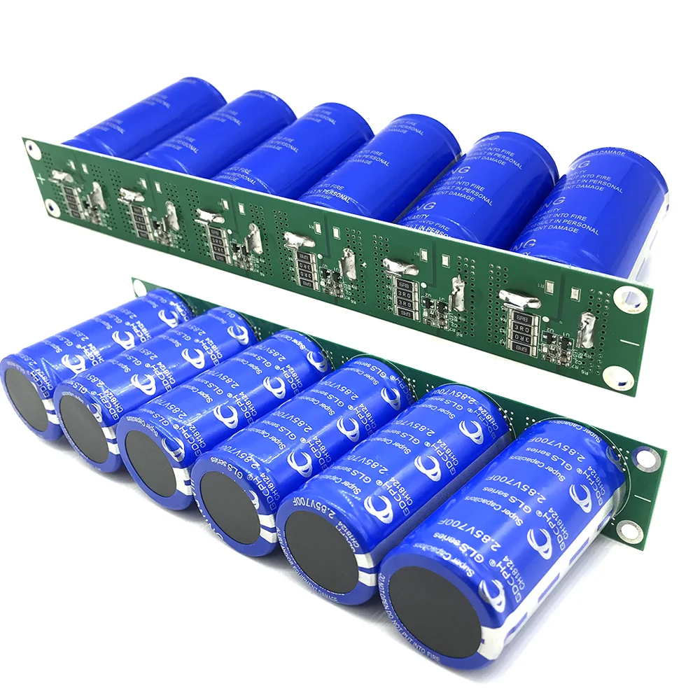 New Super Capacitors Farad Capacitor Modules 17V 116F SuperCapacitors Protection Board Flat Foot Ultracapacitor 6pcs 2.85V 700F