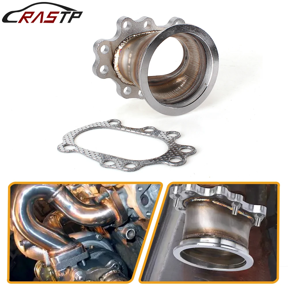 

RASTP-Turbo Adaptor Flange For T25 T28 Gt25 Gt28 8 Bolt 3inch 76mm V Band Turbo Outlet Downpipe Flange RS-BOV086