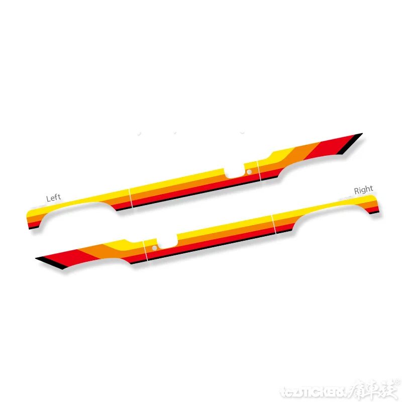 

Автомобильная наклейка в полоску на талию, измененная, оранжевая, красная, синяя виниловая графическая наклейка, наклейки для Suzuki Jimny 2021 2022