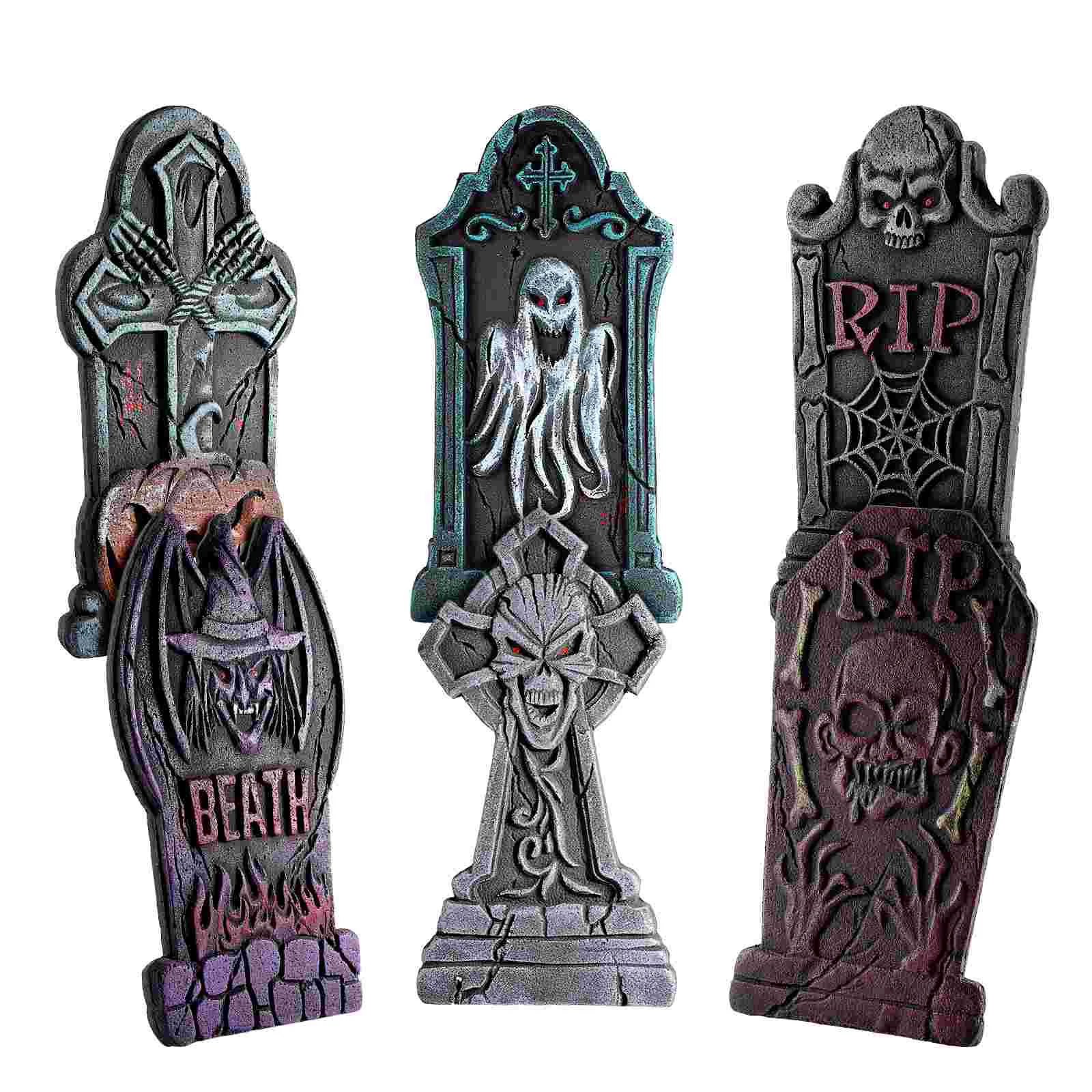 

Spooky Tombstones, 6 RIP Graveyard Tombstones Graveyard Tombstone|31x10 3x2CM The cemetery