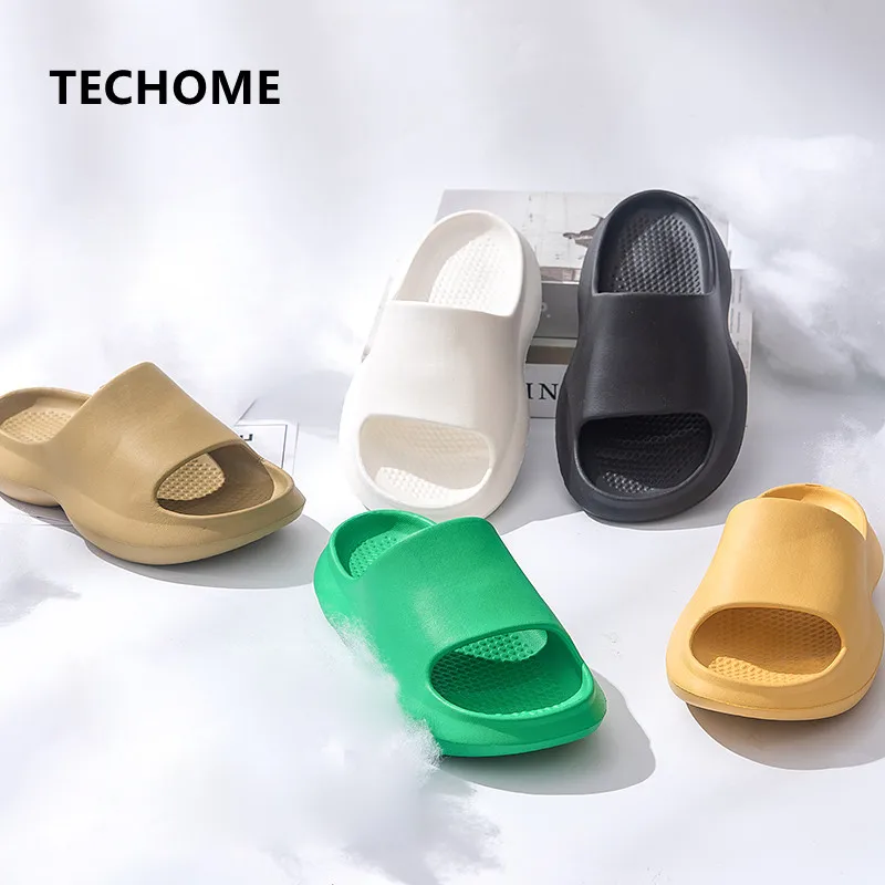 

Summer Women Thick Sole Slippers Men Can Be Worn Outside Slippers Durable Damping Have Arch Of Foot Add Width Add Thick Shoes