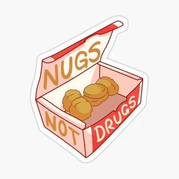 

Nugs Not Drugs 5PCS Stickers for Water Bottles Stickers Anime Car Cartoon Decorations Print Window Laptop Room Background
