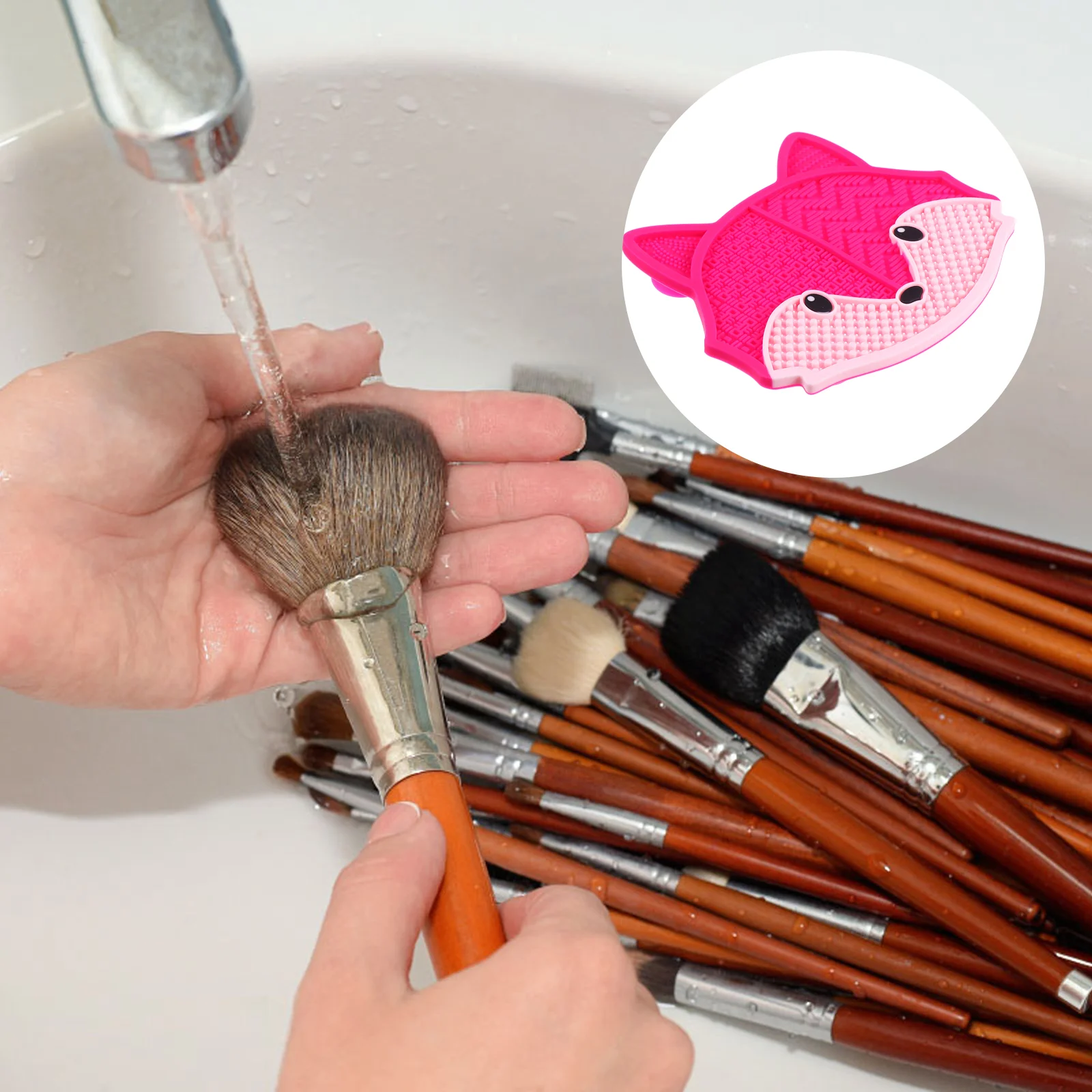 

Brush Makeup Cleaning Mat Cleaner Silicone Pad Scrubbertool Cup Suction Dry Supplies Cleaners Washing Facewasherbrushes Drying