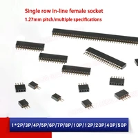 single row seat 1 27mm pitch single row female straight female seat 12p3456781012204050p for electronicelectrical