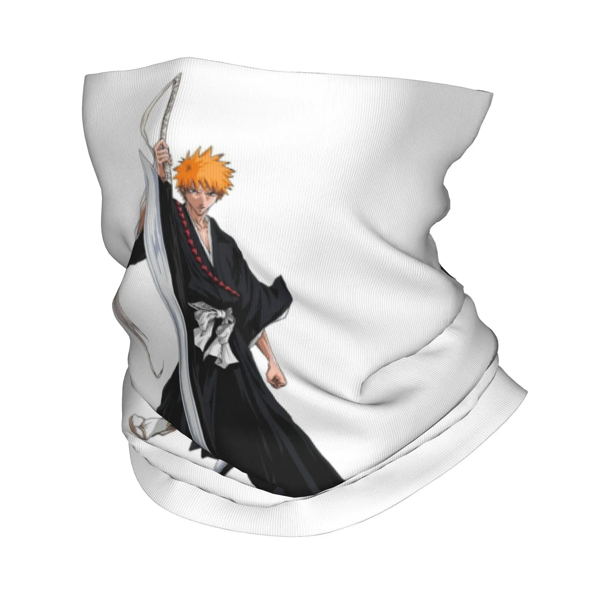 Фото Бандана Ichigo Kurosaki Anime Bleach, шарф с принтом, многофункциональная маска для лица, для бега, для мужчин и женщин, для взрослых, моющаяся №1