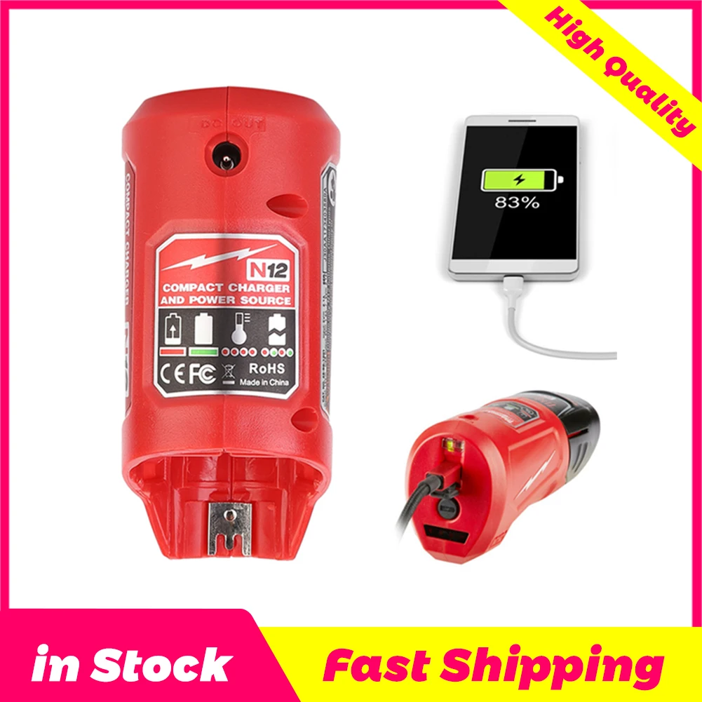 Лидер продаж преобразователь зарядного устройства N12 USB-адаптер для зарядки Milwaukee