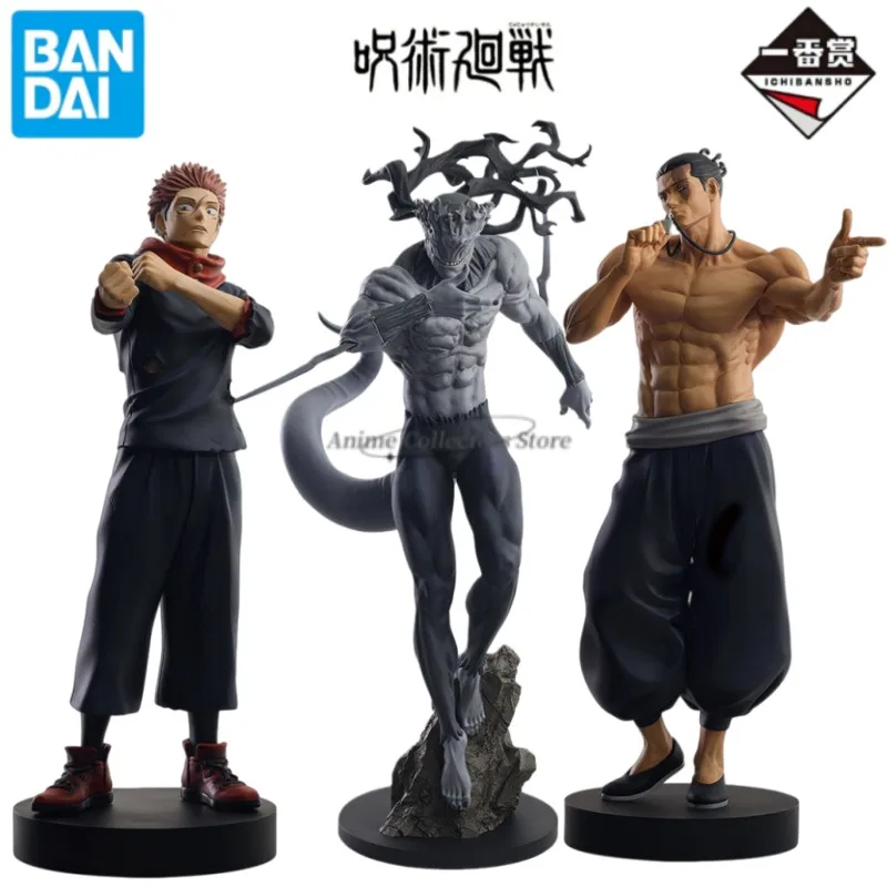 Фото В наличии: Оригинальные фигурки Bandai Jujutsu Kaisen Ichiban Kuji — Итадори Юдзи, Тодо Аой, Махито. Аниме-фигурки, модели, игрушки, украшения, подарки. №1