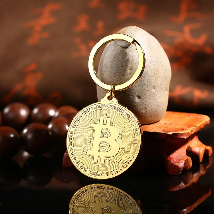 Позолоченная монета Биткоин 40*3 мм коллекционная Коллекционная художественная