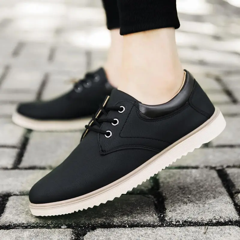 

Кроссовки мужские из ПУ кожи, модная спортивная обувь для подростков, Вулканизация, спортивные ботинки для дайвинга, 44 осени