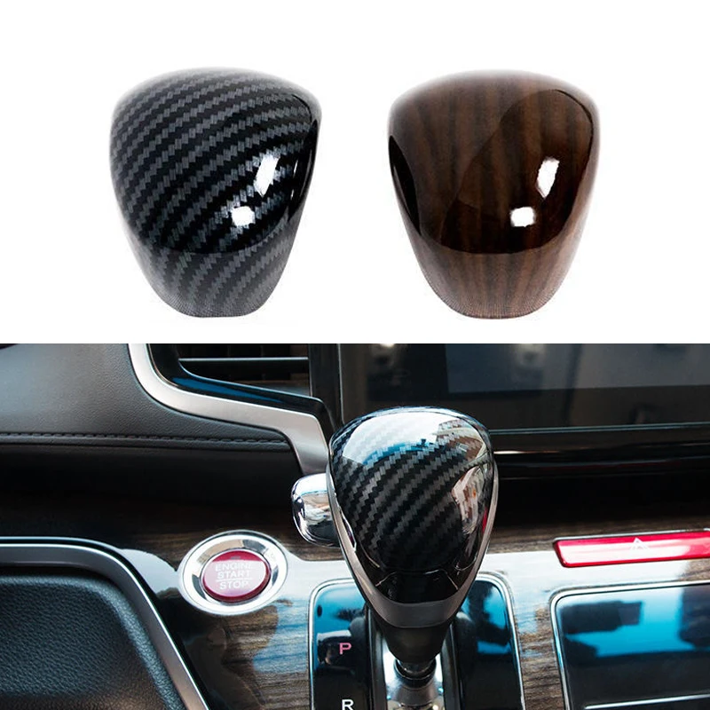 

Carbon Fiber Texture Car Gear Shift Lever Knob Handle Cover Trim Sticker For Honda Odyssey 2015 2016 2017 2018-2021 Elysion 2016