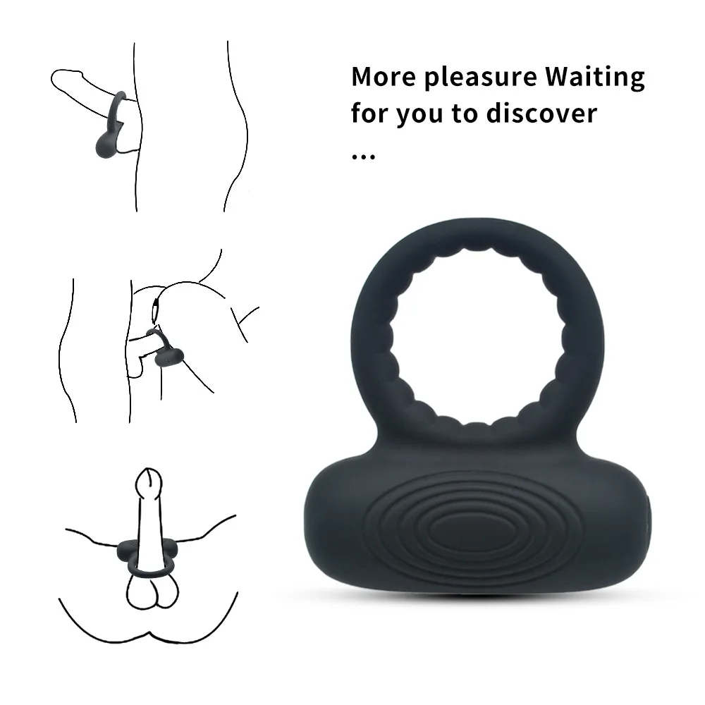 

Sex Toys Penis Cock Ring Vibrator For Men Erection Enhancing Delayed Ejaculation Anal Plug Prostate Stimulation Orgasm Massager