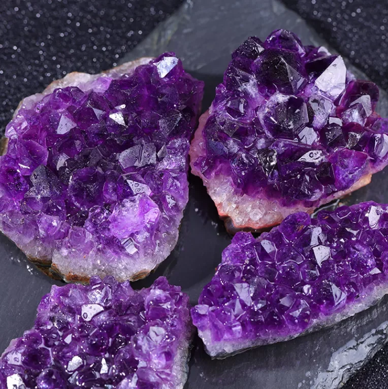 

New 10-70g 30-50mm Amethyst Geode Natural Crystal Quartz Stone Wand Point Energy Healing Mineral Stone Rock Home Decor Geode