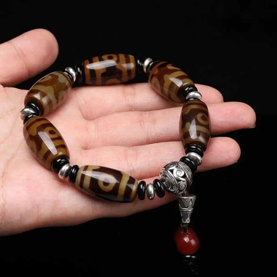 [Поддержка идентификации] Натуральный аутентичный трехглазный Агат Tianzhu ручная