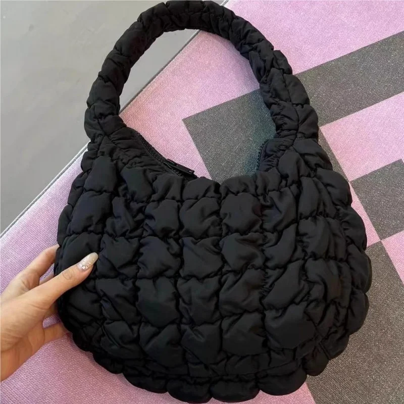 Южная Корея плиссированная сумка-облако женская ниша ручная переноска клетчатая