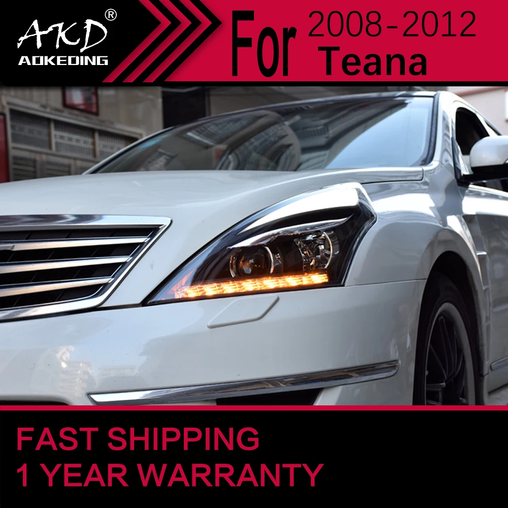 Фото Автомобильные фары для Nissan фара Teana 2008-2012 Altima, передняя фара Drl, объектив проектора, автомобильные аксессуары №4