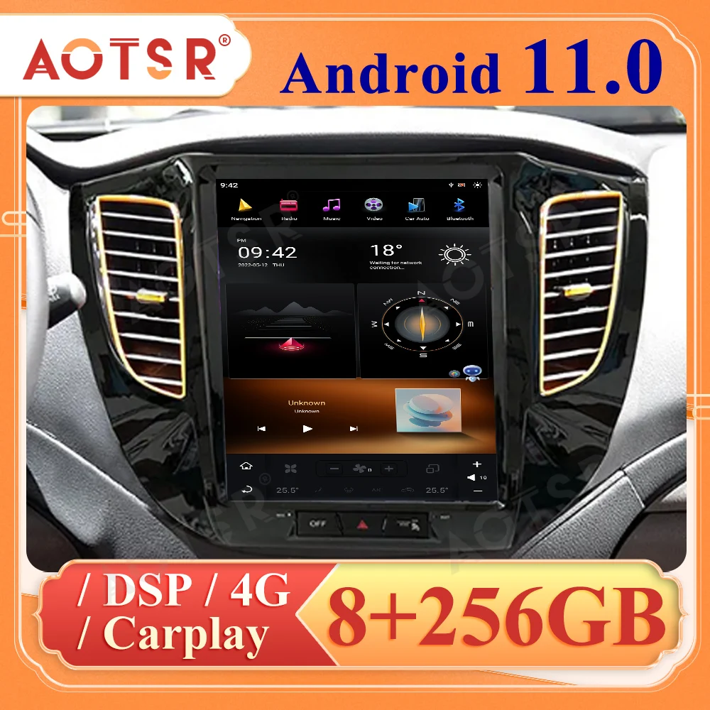 

For Mitsubishi Triton L200 2016 - 2020 Android Car Radio Tesla Screen 2Din Stereo Receiver Autoradio Multimedia Player GPS Navi