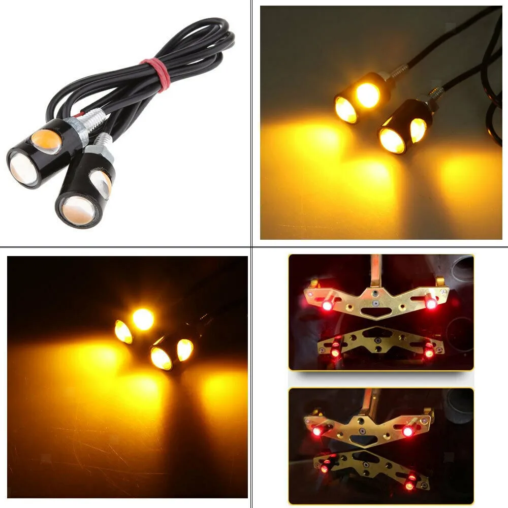 

2PCS Universal Tiny Amber LED Turn Signals Indicators&License Bulb For Car&Motorcross 10mm DC 12V Motorcycle Bulbs LEDs & HIDs