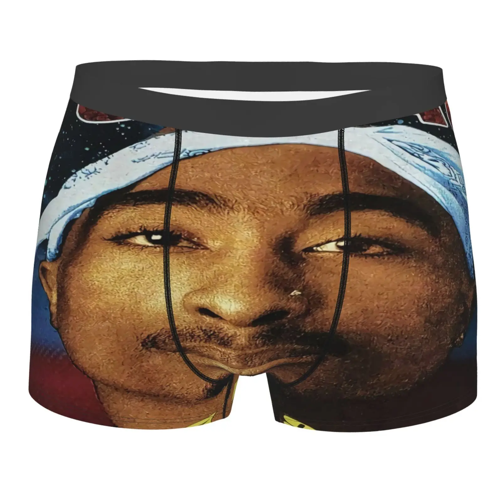 

Боксеры Tupac Shakur мужские с мешочком, памятные трусы-боксеры, пикантное нижнее белье, длинные штаны, 2 пакета, 3034