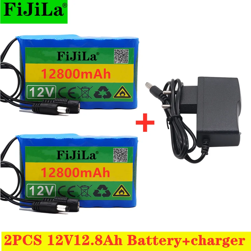 

2022 Original 6S1P Hohe Qualität DC 12V 12800mAh 18650 Li-Ion Akku Pack Lade Power Bank Für GPS Auto Kamera+Charger