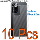 10 шт.лот для Xiaomi Redmi Note 11 11s 11T Pro Plus 3D прозрачная задняя пленка из углеродного волокна защитная наклейка для экрана
