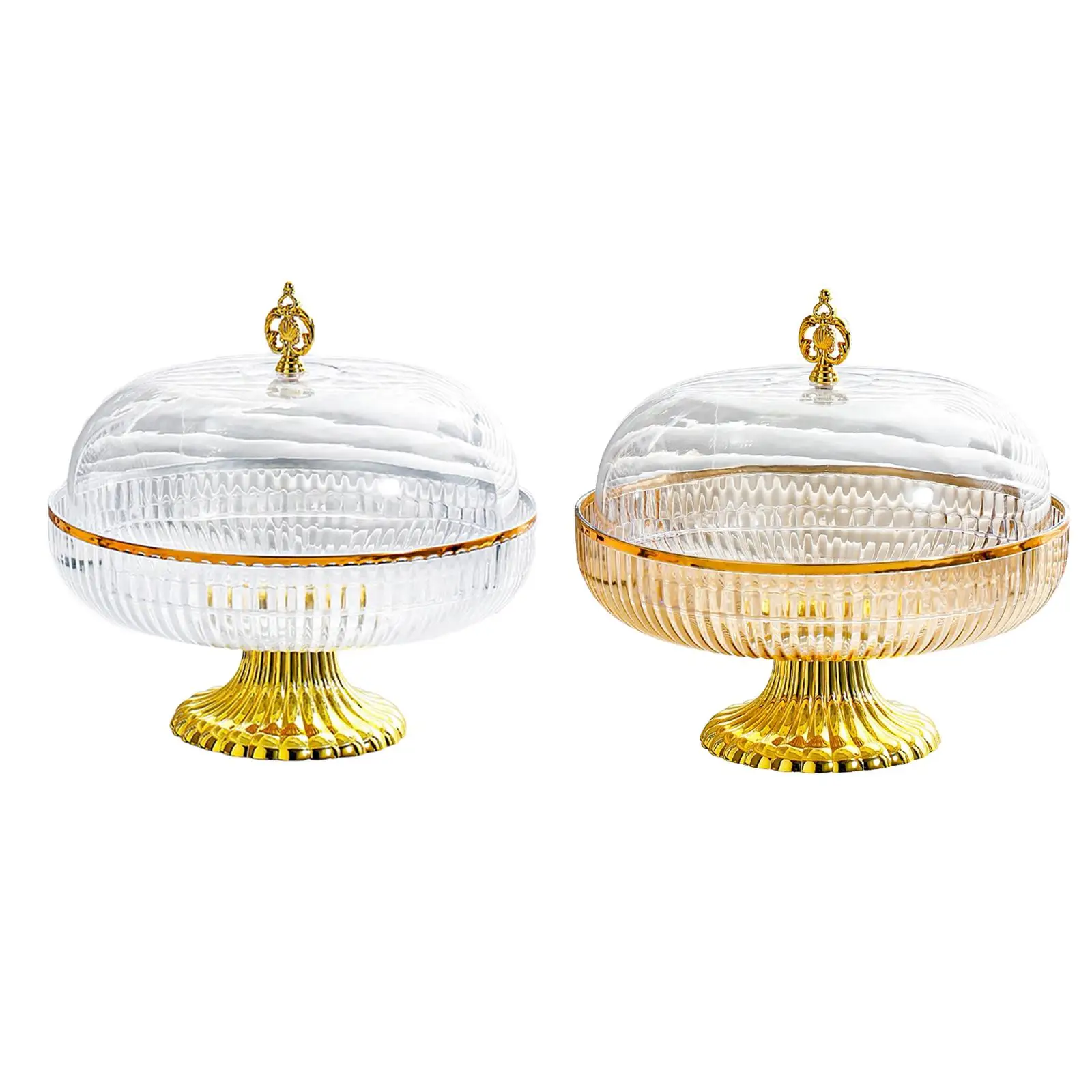 Dekoracyjny stojak na ciasto z pokrywkami kopułowymi Solidny okrągły kształt Serwuj jako naczynie owoce Talerz babeczki...