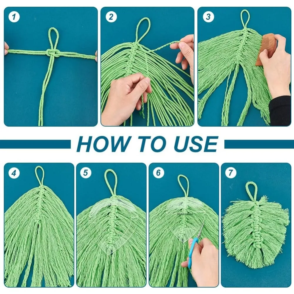 Набор шаблонов для листьев макраме из акрила