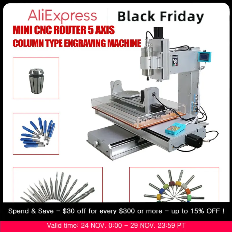 

Фрезерный станок с ЧПУ, 5 осей, 3040, 6040, 4, 5 осей, 2200 Вт