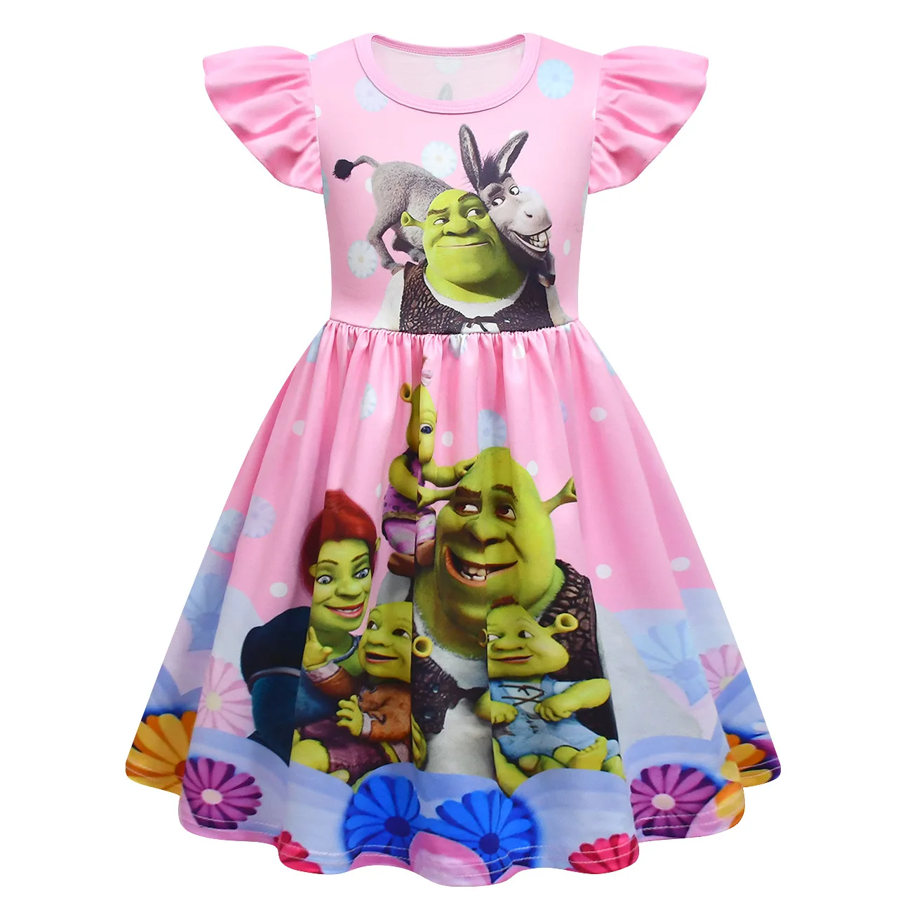 Новые летние платья принцессы для девочек детские с длинным рукавом костюмы