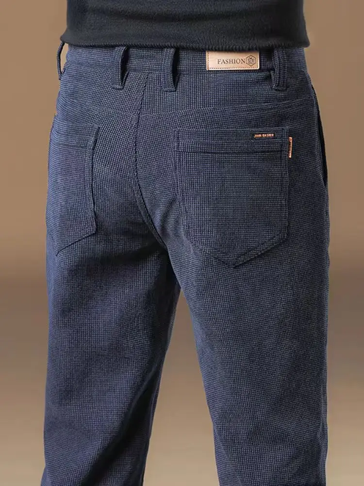 Осенние и зимние вельветовые брюки мужские свободные прямые новинка 2024