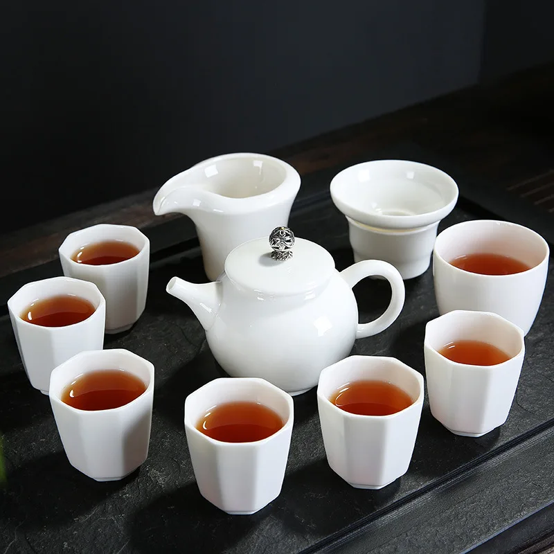 

Chinese Tea Pot and Cup Set Kung Fu Tea Set Travel Ceramic Household Simplicity Modern Tea Set Tea Ceremony Szklanki Home